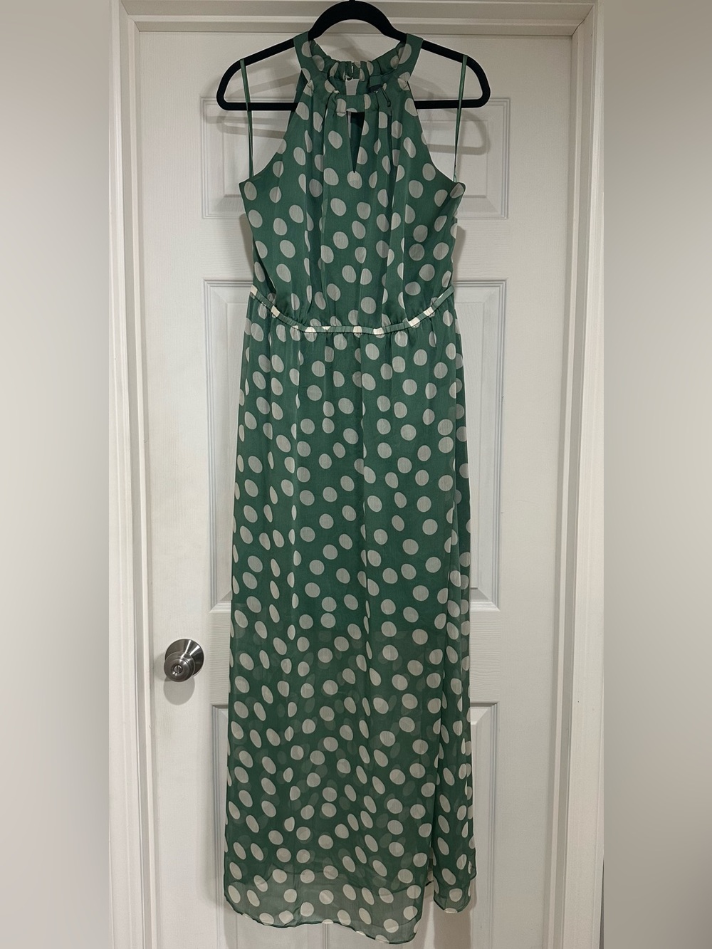 The Limited Polka Dot Halter Maxi Dress Size Large